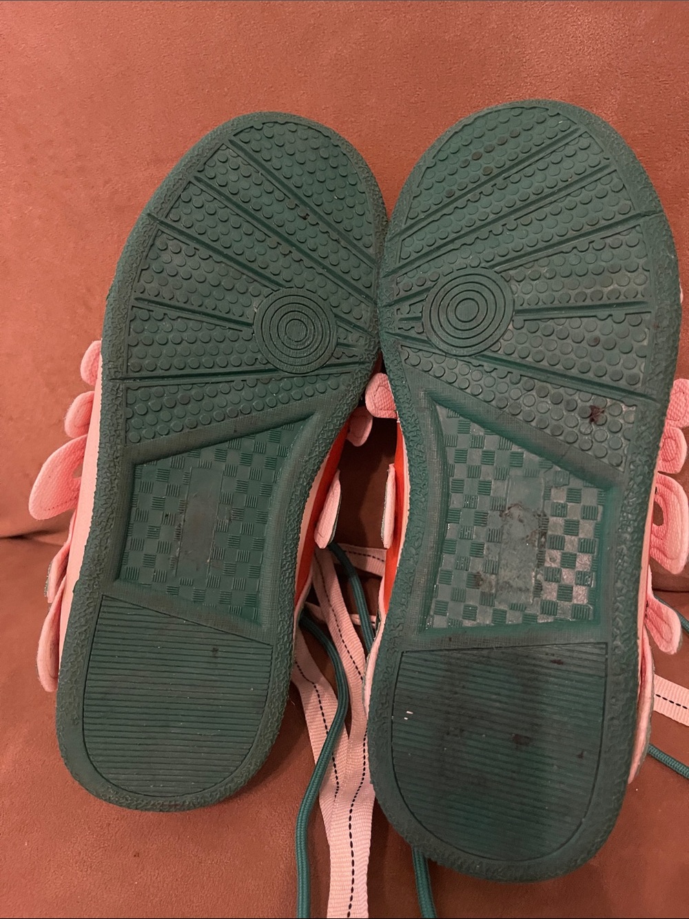Kids Orange and Teal Athletic Sneakers - Picture 5 of 7